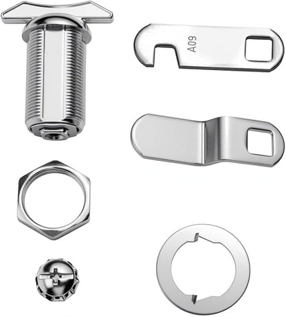1-1/8" Thumb Operated Offset Cam Lock, RV Compartment Latch, Non-Locking Thumb Turn, for RV Compartment Camper Storage Door (2 Pack)