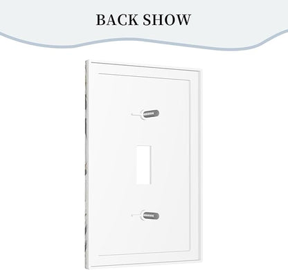 Decorative Light Switch Cover Rusitc White Flowers Country Floral Farmhouse Single Toggle Switchplate 1 Gang Wall Plate Switchcover Decora Light Switch Plate for Home Decor