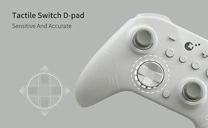 GuliKit ES Fastest Wireless Controller – Hall Anti-Drift&Anti-Snapback Joysticks, Lowest Wireless Latency 3.25ms, Compatible with PC/Switch/Android/Switch 2 Wake-up,30h Battery, Gyro&Turbo for FPS
