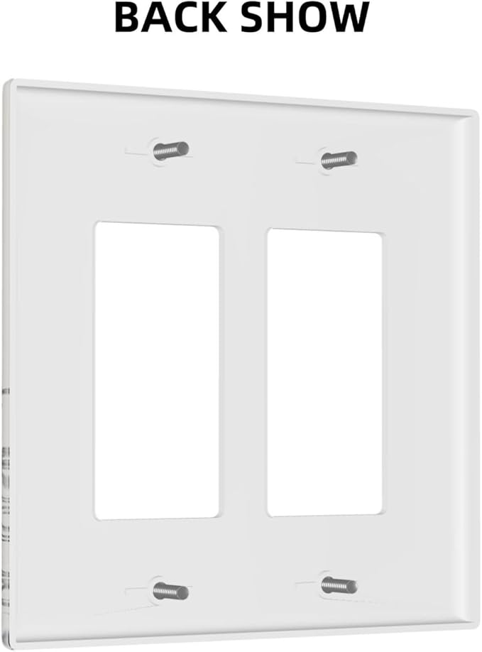 Decorative Outlet Covers Beige Skech Plant Leaves Flowers 2 Gang Wall Plate Double Rocker Two Switch Wall Cover Plate Light Switch Cover Plate Faceplate for Country Bedroom Home Decor