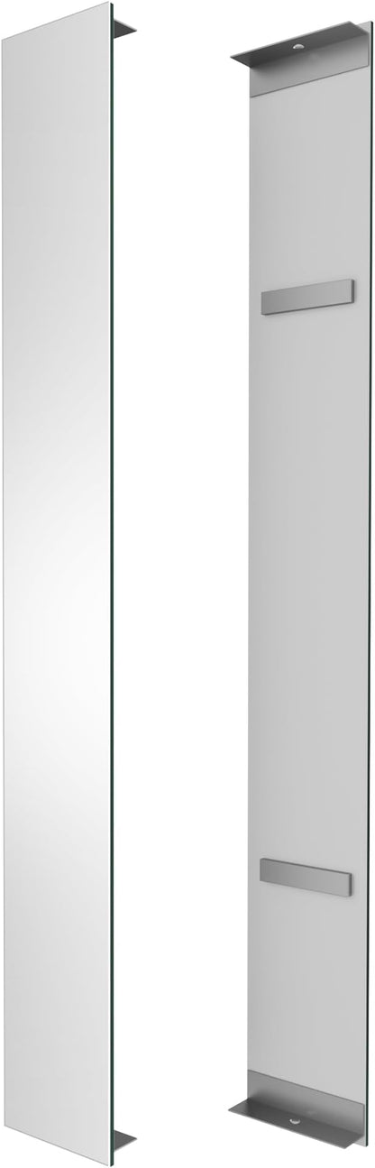 Side Mirrored Kits, 4'' W x 32'' H Decorative Side Mirrors Set of 2 for 32-Inch-Height Front & Backlit Lighted Mirror Cabinet Surface-Mounting-Use Only (for Model-Terri)