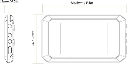 Video Doorbell, 3.97 Inch Color Display 1080P Peep Hole Camera with 135° Wide Angle, Infrared Fill Light, Rechargeable Visual Doorbell, for Home Security
