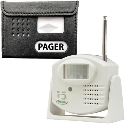 Smart Caregiver Wireless Monitor with 2 Nurse Call Buttons - Cordless Monitor with Two Call Buttons Alerts Caregiver up to 300 ft Away - Know When They Need Help! (Motion Sensor to Pager)