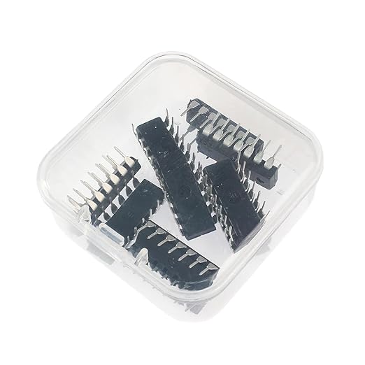 50Pcs 5 Values 74LSxx Series Logic IC Assortment Kit - IC Socket - 74LS00 74LS02 74LS04 74LS08 74LS32 IC Chip