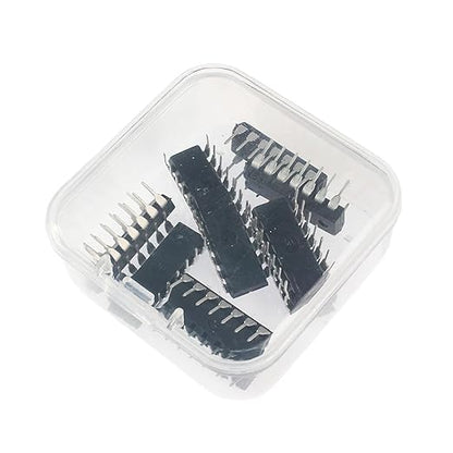 50Pcs 5 Values 74LSxx Series Logic IC Assortment Kit - IC Socket - 74LS00 74LS02 74LS04 74LS08 74LS32 IC Chip