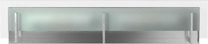 Hinkley Latitude Large Four Light Bath Vanity - Modern, Inside Etched Clear Glass Panel, Bulbs Included - Chrome Finish