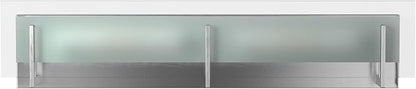 Hinkley Latitude Large Four Light Bath Vanity - Modern, Inside Etched Clear Glass Panel, Bulbs Included - Chrome Finish