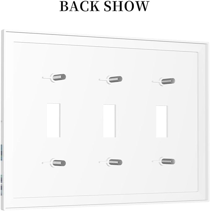 Decorative Switch Plates Vibrant Turtle Seagrass Watercolor Painting 3 Gang Wall Plate Triple Toggle Light Switch Cover Faceplate Electrical Wall Panels for Bathroom living Room Decor