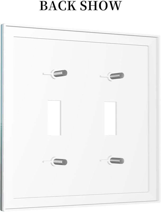Green Forests And Birds Sun Woodland Decorative Switch Plates 2 Gang Double Toggle Outlet Light Switch Cover Wall Plate Electrical Faceplate for Bedroom Bathroom Decor