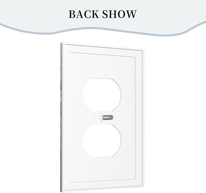 Decorative Outlet Covers Rustic Wilderness Sunflower Lavender Muzha Oil Painting 1 Gang Duplex Light Switch Cover Plate Wall Plates for Electrical Outlets Switchplate Faceplate