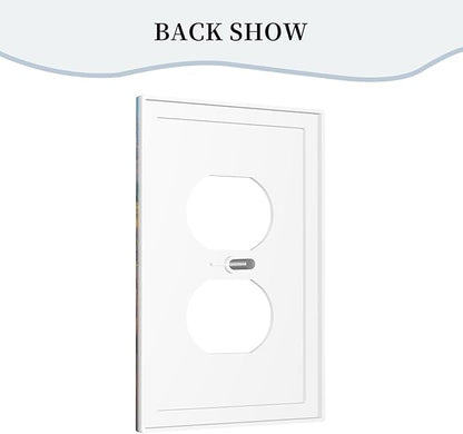 Decorative Outlet Covers Rustic Wilderness Sunflower Lavender Muzha Oil Painting 1 Gang Duplex Light Switch Cover Plate Wall Plates for Electrical Outlets Switchplate Faceplate