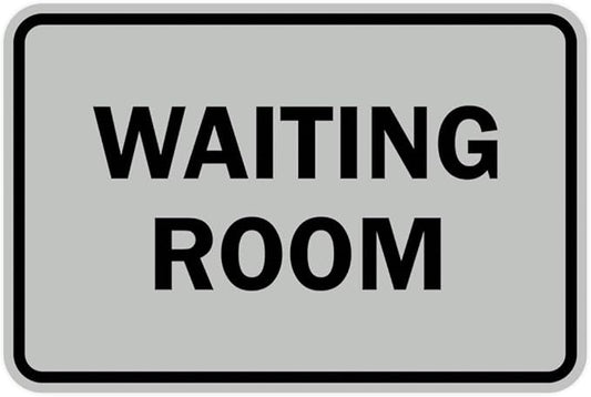 Signs ByLITA Classic Framed Waiting Room (Lt Gray) - Medium