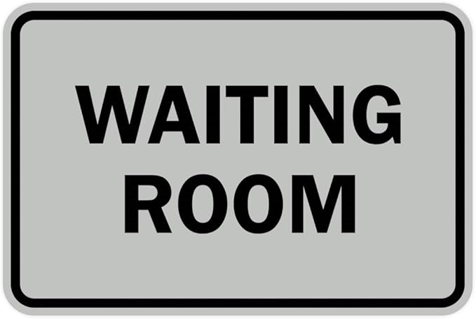 Signs ByLITA Classic Framed Waiting Room (Lt Gray) - Large