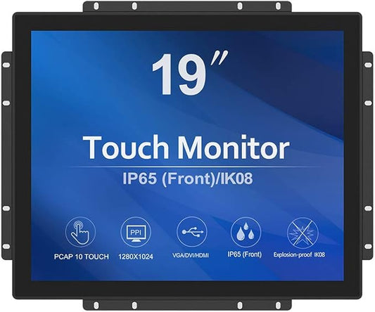 GreenTouch 19 inch Ultra Slim Touch Open Frame Monitor, HDMI/VGA/DVI Interface, 1280 x 1024 Resolution, Industrial Touch Display