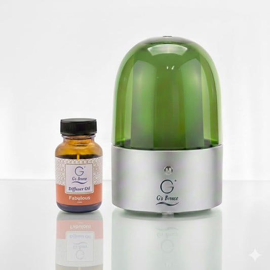 G's Breeze Smart Aroma Diffuser with Refill – Bluetooth & Wi-Fi App Control - LED Lighting, Adjustable Intensity - Long-Lasting Elegant Floral Fragrance for Home or Office - Fabulous