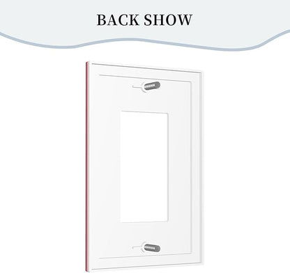 Decorative Outlet Covers Red Fire Alarm Novelty 1 Gang Single Decora GFCI Device Light Switch Covers Plate 1 Rocker Wall Plate Jumbo Switch Cover Plate for Bedroom Bathroom Decor