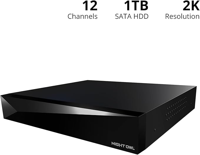 Night Owl SP 2-Way Audio 12 Channel 2K DVR with 1TB Hard Drive - Add up to 12 Total Devices