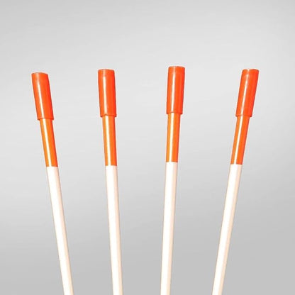 72" Fluorescent 6 FT. Orange 50 Driveway Markers, Reflective Snow Stakes, Plow Stakes,5/16" Thick, 50 Pack 6 FT. Tall