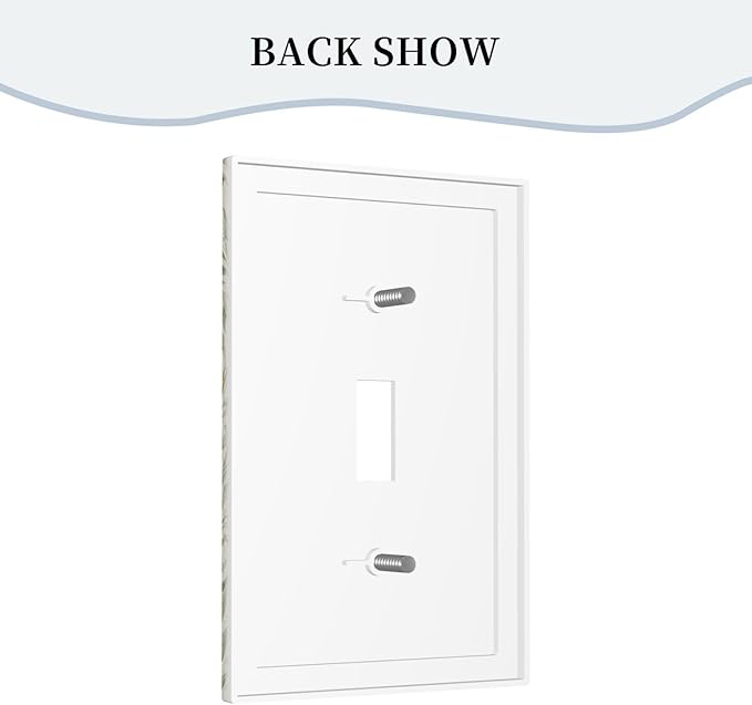 Decorative Light Switch Plate Covers Vintage Morris Willow Leaf Green Leaves 1 Gang Wall Plate Single Toggle Switch Cover Plate Jumbo Electrical Switchplate Receptacle Faceplate