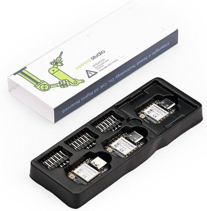 XIAO ESP32S3 3PCS Pack- 2.4GHz WiFi, BLE 5.0, 8MB PSRAM, 8MB Flash, Dual-core, Battery Charge Supported, Power Efficiency and Rich Interface, Ideal for Smart Homes, IoT, Wearable Devices, Robotics.