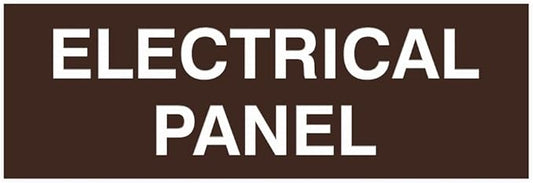 All Quality Basic Electrical Panel Sign - Fire Regulation Safety Compliance Sign - Dark Brown - Medium (1 Pack)