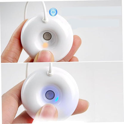 Mini USB Air Humidifier Rechargeable Float Water Donut Shape Humidifier for Home Office White