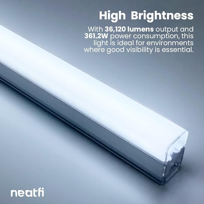 Neatfi Modern LED Garage Light, 36,120 Lumens, 361.2W, 6500K, IP54 Rated, Ceiling Lighting for Car Detailing, Auto Shops, Workshops, and Gyms (Snowflake Pattern, Cool White)
