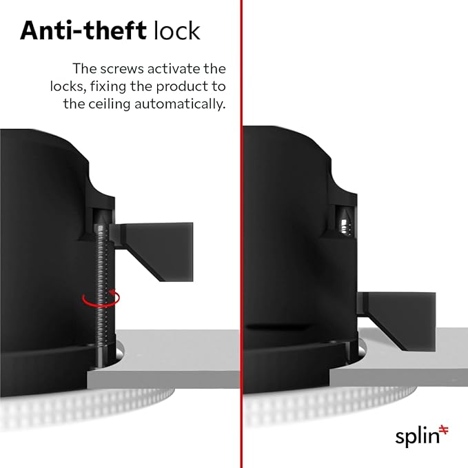 Splin Ceiling Embedded Mount Stand Compatible with Smart Speaker Alexa Echo Pop, Echo Dot 4th and 5th gen., Amazon, and HomePod Mini, Apple— Pro Light— Model Classic Built-in (White) —