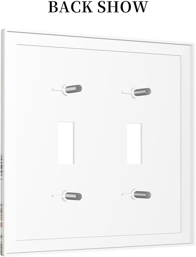 Decorative Switch Plates Mushroom Forest Butterfly Wild Flower 2 Gang Double Toggle Outlet Light Switch Cover Wall Plate Electrical Faceplate For Bed Room Living Room Decor