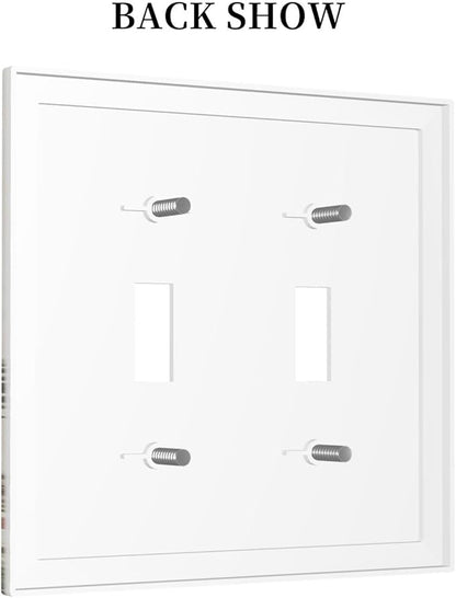 Decorative Switch Plates Mushroom Forest Butterfly Wild Flower 2 Gang Double Toggle Outlet Light Switch Cover Wall Plate Electrical Faceplate For Bed Room Living Room Decor