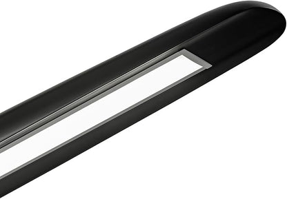 39" Wood LED Linear Pendant Light Black Linear Pendant Dinning Room Hanging Lights LED Dimmable Chandeliers 24w for Dining Room Pool Table Lights Kitchen Island Light Black