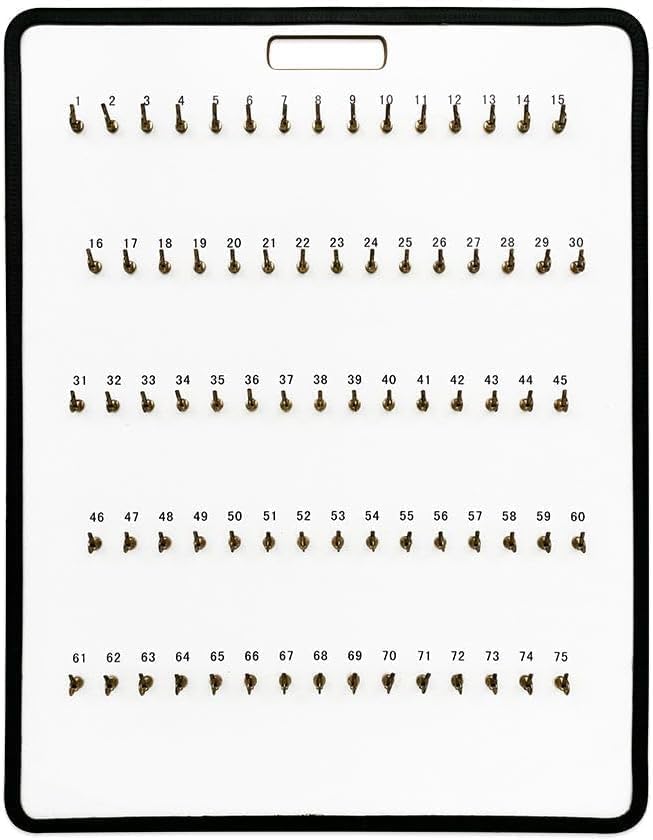 MICRO TEC Masonite Key Holder Wall Mount with 75 Spring-Lock Hooks 24" × 31-3/4" – Wall Mounted Key Organizer Board with Metal Trim and Handle – Dealership, Office, Garage Key Rack Cabinet - Pack of 1