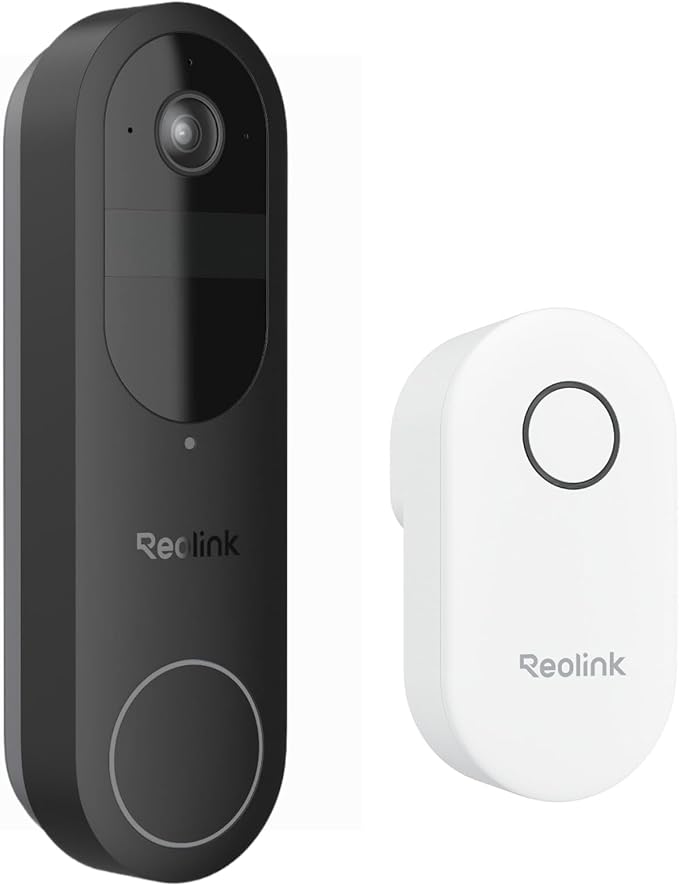 REOLINK Video Doorbell Camera with Chime, 1:1 Head-to-Toe View, 2.4/5 GHz WiFi, Person/Vehicle/Package Detection, No Monthly Fees
