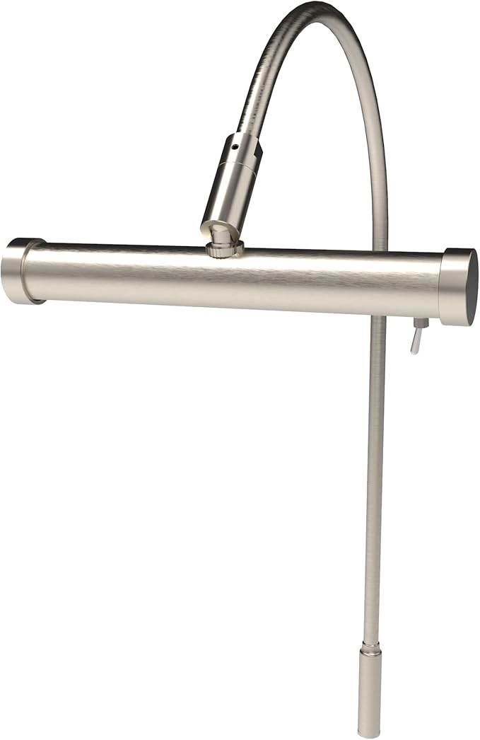 Cocoweb 6 Inch Tru-Slim Satin Nickel Picture Light - LED, 2700K, Adjustable Arm, Plug-in, Toggle Switch, Sleek and Compact Design