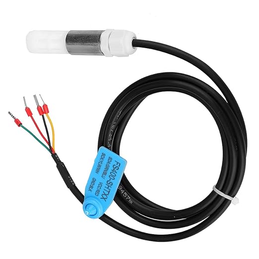 FS400-SHT3X Soil Sensor, Dustproof Temperature Humidity Sensor Stainless Steel Plastic Housing I2C Output, Soil Temperature and Humidity Sensor Probe(SHT35)