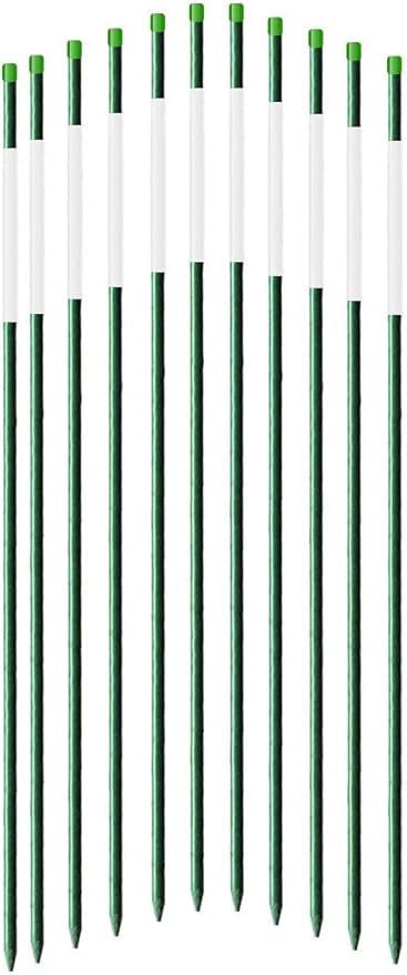 Fibermarker 20 Pack 48 Inch Reflective Driveway Markers Driveway Poles for Easy Visibility at Night, 5/16 Inch Diameter Dark Green