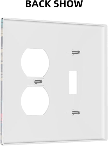 Wallplates Pirate Colourful Skeleton Red Hat 1 Toggle 1 Duplex Switch Plate Electrical Gfci Faceplate Decorative Light Switch Covers For Farmhouse Cabin Decor