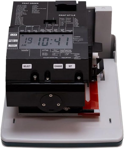 uPunch CR1000 Digital Time Clock and Date Stamp for Small Business: Complete Employee Time Tracking System with 50 Time Cards, Ribbon & Keys