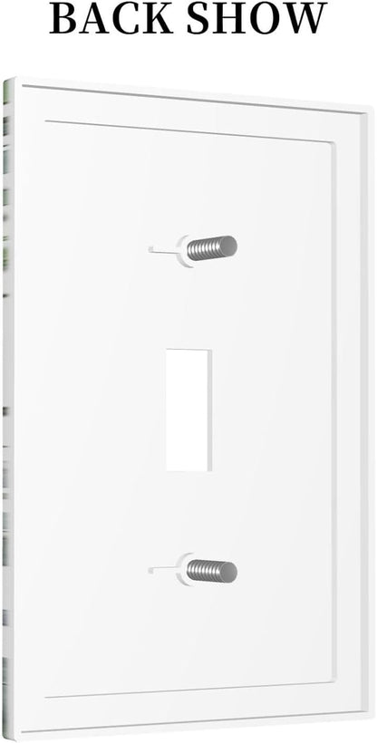 Decorative Light Switch Cover Sage Plant Red Mushroom Butterfly Wild Flower 1 Gang Single Toggle Device Electrical Faceplate Switchplates Decorator Outlet Wall Plate For Bed Room Home
