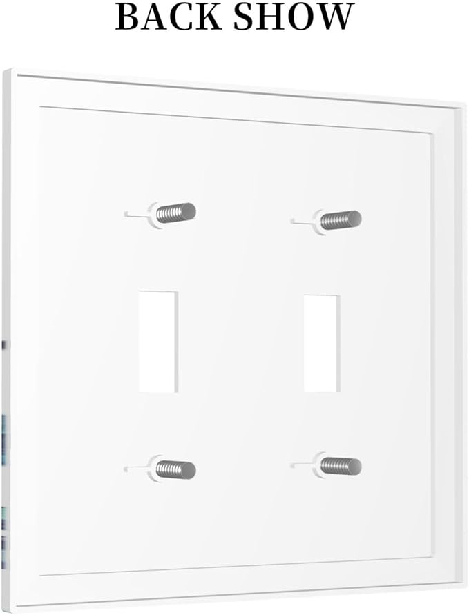 Decorative Switch Plates Vibrant Turtle Seagrass Watercolor Painting 2 Gang Double Toggle Outlet Light Switch Cover Wall Plate Electrical Faceplate for Bathroom living Room Decor