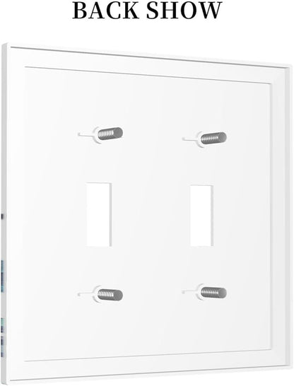 Decorative Switch Plates Vibrant Turtle Seagrass Watercolor Painting 2 Gang Double Toggle Outlet Light Switch Cover Wall Plate Electrical Faceplate for Bathroom living Room Decor