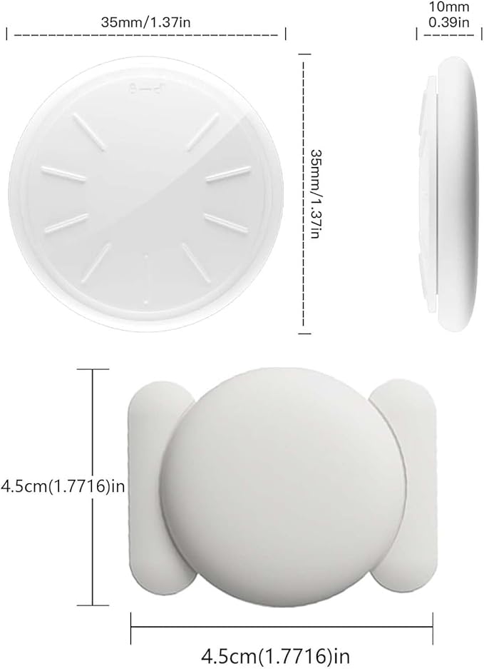 Car GPS Tracking Device for Vehicles, 2PCS Real Time Vehicles GPS Tracker for Car, Work with Find My (iOS Only),Hidden Mini GPS Tracker,No Monthly Fee (White Tracker, White Magnetic Case)