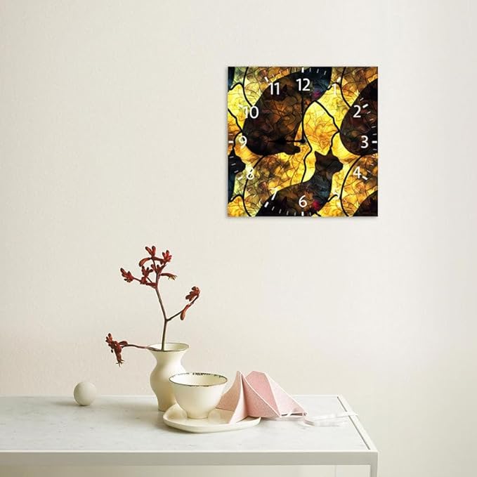 10 in Cats -267 Wood Wall Clock – Digital Time Display, Smart Home Compatible for Bedside or Workspace