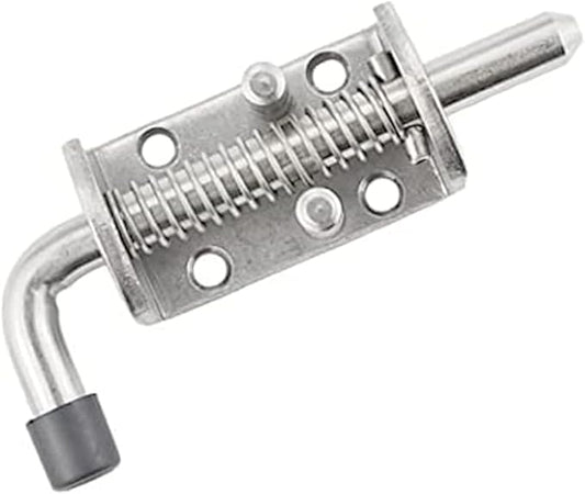 Heavy Duty 304 Stainless Steel Spring Pin Latch Lock Assembly for Doors Cabinets and Utility Trailer Gate -136mm/155mm/165mm (1 pcs) (12X165)