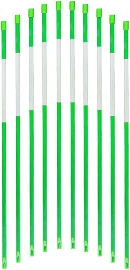 FiberMarker 48inch Reflective Driveway Markers 20-Pack, 1/4-Inch Dia Driveway Poles for Easy Visibility at Night, Green Hollow Tubes