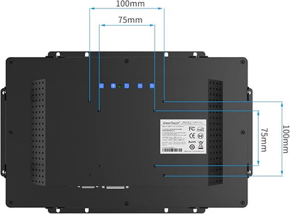GreenTouch 13.3 Inch 10 Points Open Frame Touch Display, Industrial PCAP Touchscreen Monitor, VGA+HDMI+DVI Port - 16:9