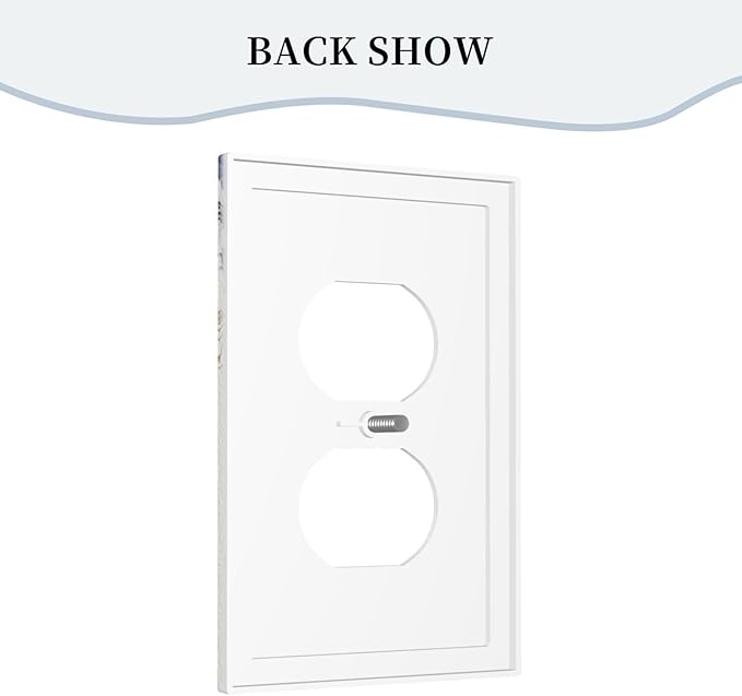 Decorative Outlet Covers Rustic Blue White Flowers Floral Penoy 1 Gang Duplex Light Switch Cover Plate Wall Plates for Electrical Outlets Electrical Switchplate Face Plate
