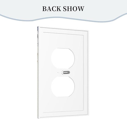 Decorative Outlet Covers Rustic Blue White Flowers Floral Penoy 1 Gang Duplex Light Switch Cover Plate Wall Plates for Electrical Outlets Electrical Switchplate Face Plate