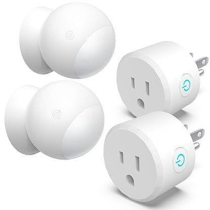 2 Pack Wireless Motion Sensor Outlet, Plug-in PIR Infrared Motion Activated Switch for Light Home Appliances Control, Motion Detector Socket for Bathroom, Garage, Laundry Room Lamps Exhaust Fan