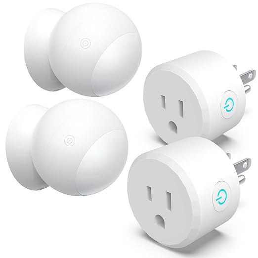 2 Pack Wireless Motion Sensor Outlet, Plug-in PIR Infrared Motion Activated Switch for Light Home Appliances Control, Motion Detector Socket for Bathroom, Garage, Laundry Room Lamps Exhaust Fan